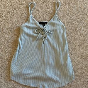 Forever21 Mint Ribbed Tank Top - Size L